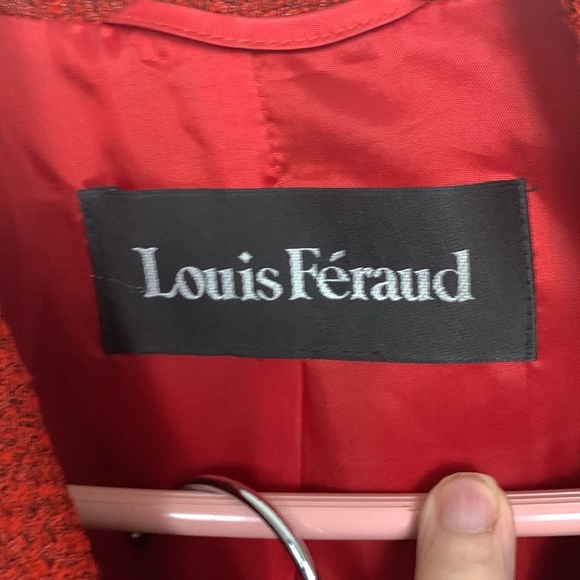 Louis Feraud Vintage Wool Blend, Lined, Rusty Red Blazer and Skirt Set - Picture 3 of 17